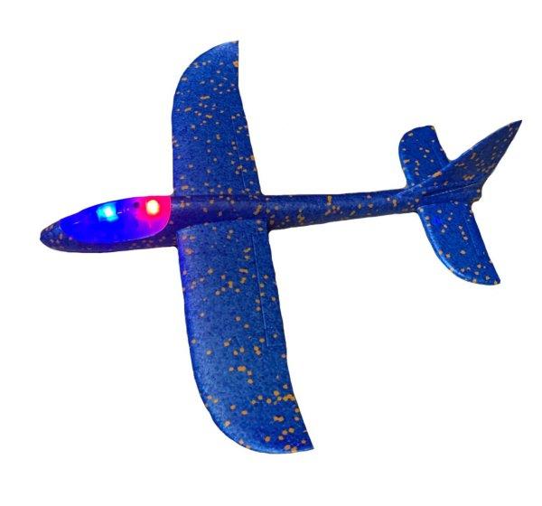 LED-es eldobós modellrepülő - hungarocell (48cm) (BBJ)