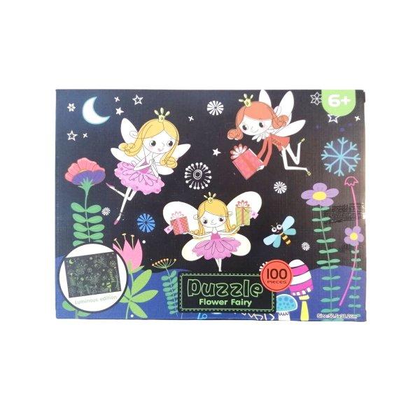 100 db-os tündéres kirakó gyerekeknek - 50,5 x 38 cm-es
mesés puzzle erdei tündérekkel és virágokkal (BBMJ)