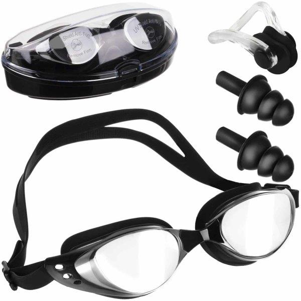 Állítható méretű búvárszemüveg -
tokkal, párásodás gátló és UV szűrő
réteggel, orr- és füldugókkal (BB-6295)