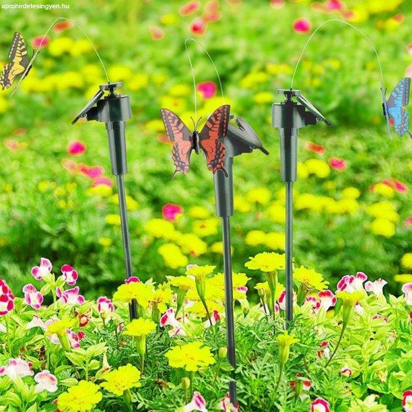 Napelemes, élethű repkedő pillangó / kerti
dekoráció (BBJ)