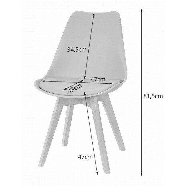 Skandináv stílusú szék, Mercaton, Mark, PP, fa, fekete, 49x43x82 cm,
49x43x82 cm