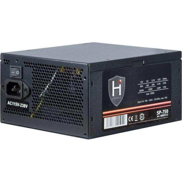 Inter-Tech HIPOWER SP-750 tápegység 750 W 20+4 pin ATX ATX Fekete