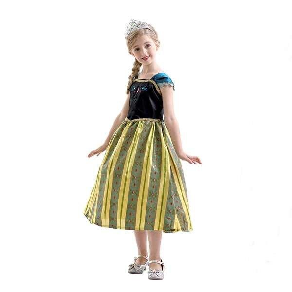 Rochie karnevál Anna Frozen ,IdeallStore®, 5-7 ani , Multicolor, 120 cm