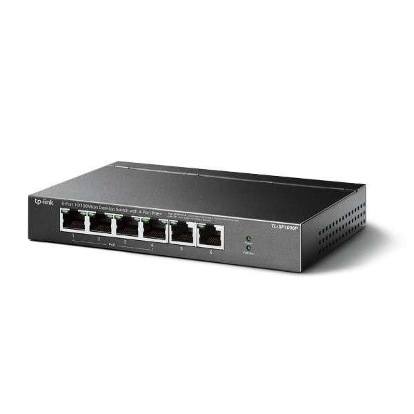 TP-Link Switch  PoE, TL-SF1006P (6port 100Mbps; 4 af/at PoE+ port; 67W)