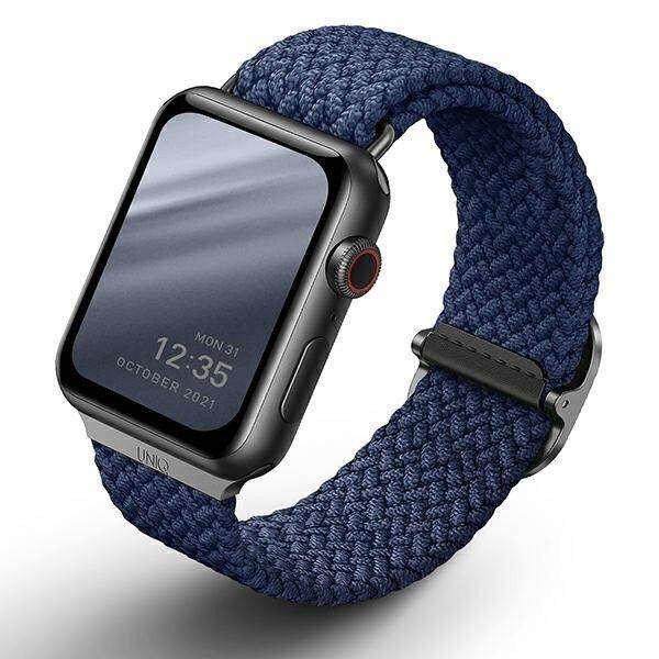 UNIQ óraszíj Aspen Apple Watch 40/38/41mm Series 1/2/3/4/4/5/6/7/8/9/SE/SE2
fonott oxford kék