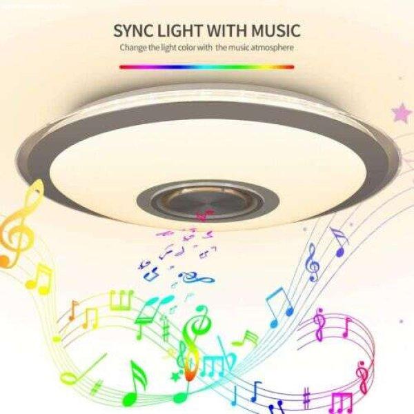 Luxury UFO Bluetooth Mennyezeti Lámpa 53cm RGB Színes Hangszóróval
Távirányítóval