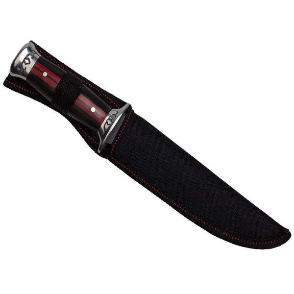 IdeallStore® vadászkés, Widow Blade, 30 cm, fekete, tokkal együtt