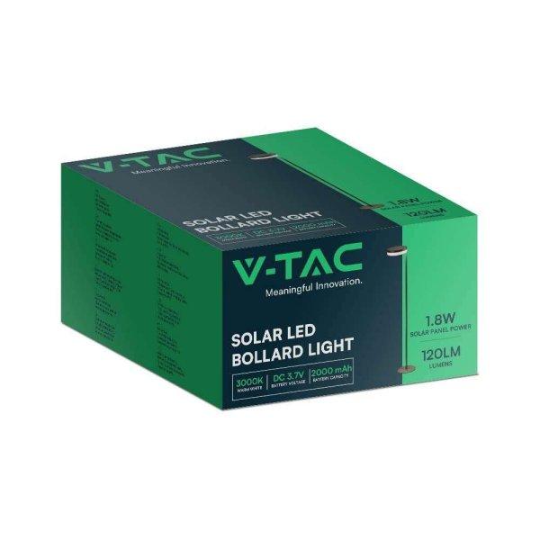 V-TAC napelemes LED állólámpa, 80cm, meleg fehér - SKU 23011
