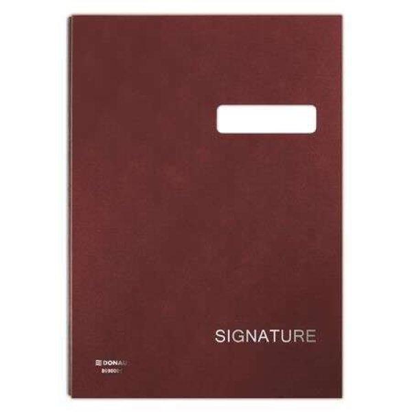 Donau 8690001-05 aláírókönyv A4 vörös (D869V)