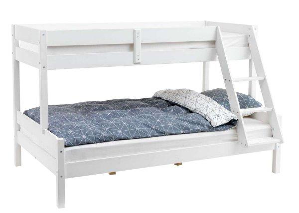 Family emeletes ágy, 3 személyes, 90/140x200 cm, fehér