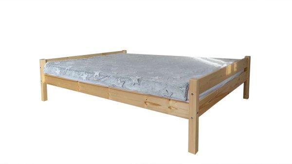 Luis, ágy 2 személyes 140x200 cm natur lakkozot, ajándék ágyrácsal