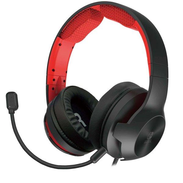 HORI Nintendo SWITCH Gaming Headset - Fekete/Piros