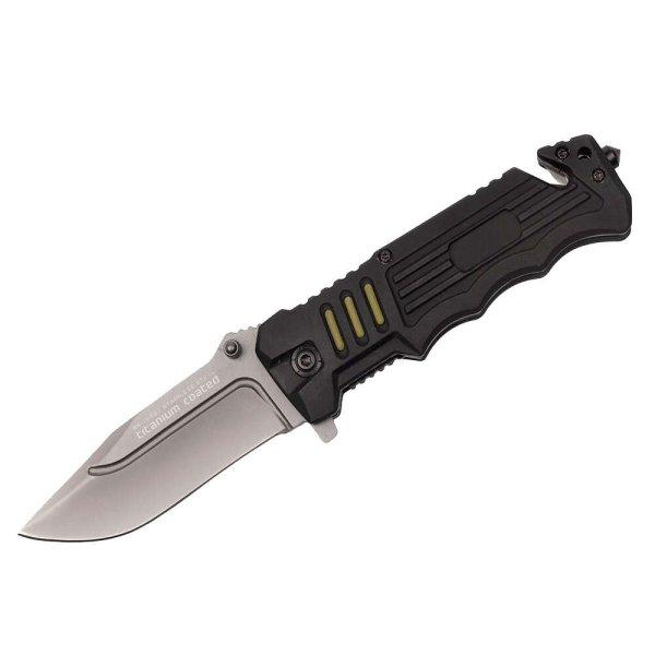 IdeallStore® vadászkés, General Blade, rozsdamentes acél, 20.5 cm, fekete,
hüvely mellékelve