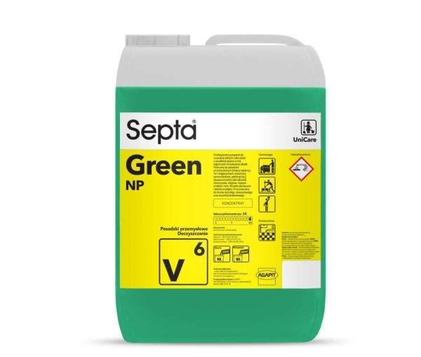 Professzionális készítmény az erős szennyeződések eltávolítására
SEPTA GREEN NP V6 10L