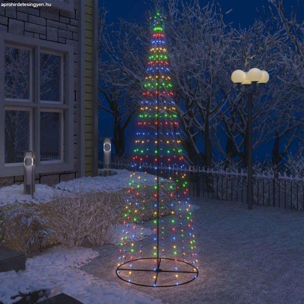 Kúp alakú karácsonyfa-dekoráció 330 színes LED-del 100 x 300 cm