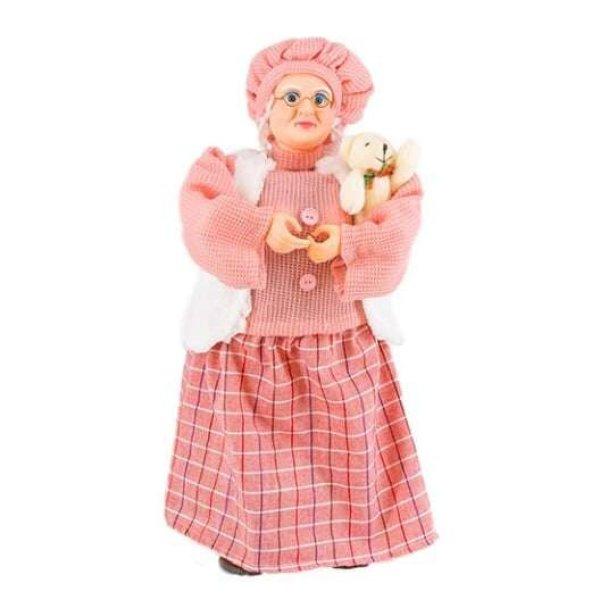 Mrs. Christmas, lassított zenei dekoráció, rózsaszín színű, 50-es méret,
elemes, HB-1007-50