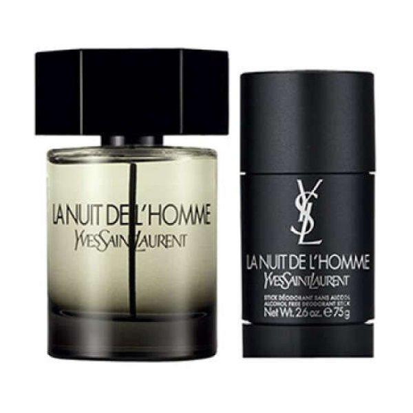 Yves Saint-Laurent - La Nuit de L' Homme szett II. 100 ml eau de toilette + 75 g
stift dezodor