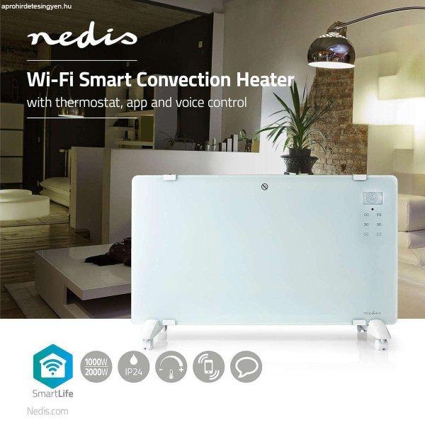 NEDIS SmartLife wifi-s fűtőpanel fehér 2000W / 1000W okos Fűtőtest WI-FI-s
radiátor lábon álló vagy oldalfalra szerelhető érintőképernyő
okostelefonnal vezérelhető üvegpanel, ios/android WIFIHTPL20FWT