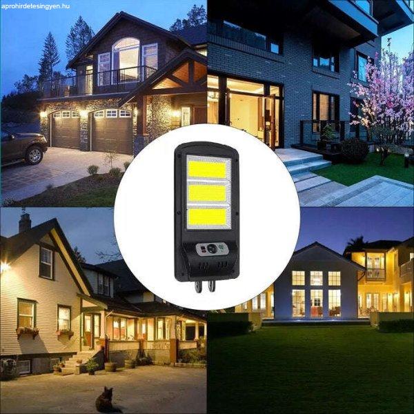 3 db Welora® 150 LED COB szolár lámpa készlet, 60 W teljesítmény,
fényérzékelő és mozgásérzékelő, nagyon erős, hosszú autonómia, 3
világítási mód, méret 240 x 120 x 30 mm, távirányítóval, eső