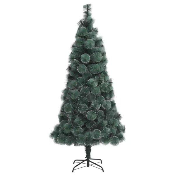 Mesterséges karácsonyfa zöld fenyő fehér tüskékkel IdeallStore, Perfect
Holiday, 150 cm, állvány mellékelve