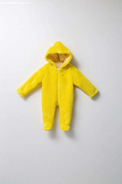 Fogó Baby téli plüss overall, cipzárral bélelt, sárga (méret: 6-9
hónapos)