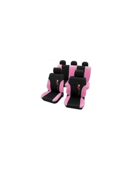 Univerzális székhuzat készlet Flower Petex Pink