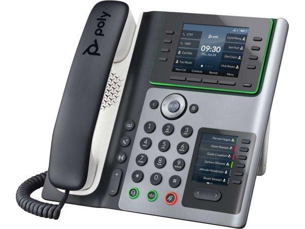 HP Poly Edge E450 VoIP Telefon + PoE - Fekete/Fehér