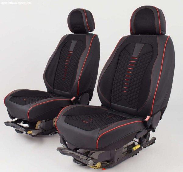 Opel Astra Iii (H) Kombi Méretezett Üléshuzat -Cupido Bőr/Szövet
-Piros/Fekete- 2 Első Ülésre