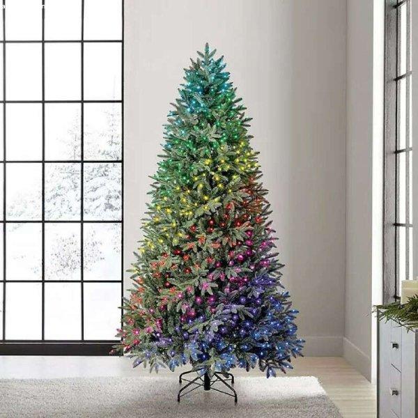Mercaton® mesterséges karácsonyfa beépített LED telepítéssel,
Vezérlőfényjátékok okostelefonos alkalmazásból, 180 cm, 210 LED,
Faállvány mellékelve, Zöld