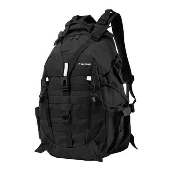 Turista hátizsák, Trizand, 5 rekesz, poliészter 900D, fekete, 25L, 30x22x50
cm