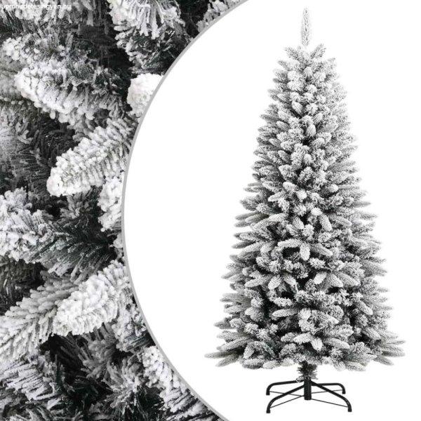 PVC és polietilén műkarácsonyfa pelyhes hóval 120 cm
