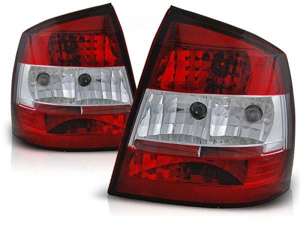 Opel Astra G 09.97-02.04 3 Ajtós / 5 Ajtós: Piros Fehér Hátsó Lámpa