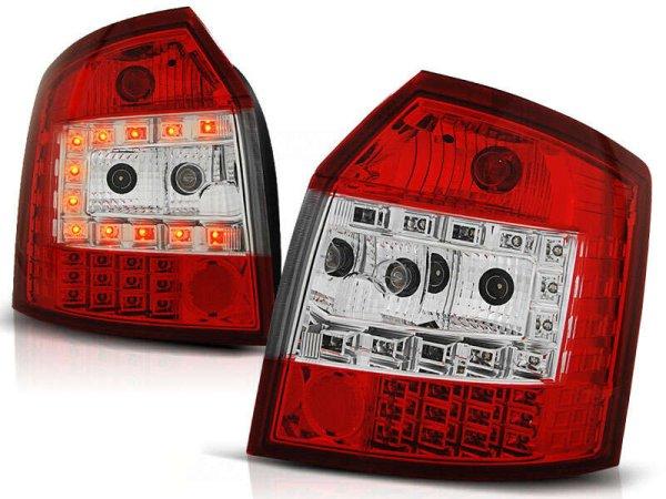 Audi A4 10.00-10.04 Avant Led Piros Fehér -Es Hátsó Lámpa