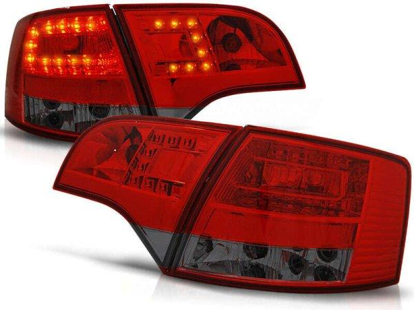 Audi A4 B7 11.04-03.08 Avant Piros Sötétített Led -Es Hátsó Lámpa