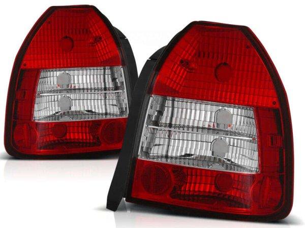 Honda Civic 09.95-02.01 3D Piros Fehér Hátsó Lámpa