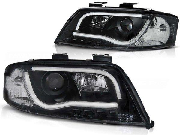 Audi A6 1997.05-2001.05 Fekete Led Tube Lights Első Lámpa