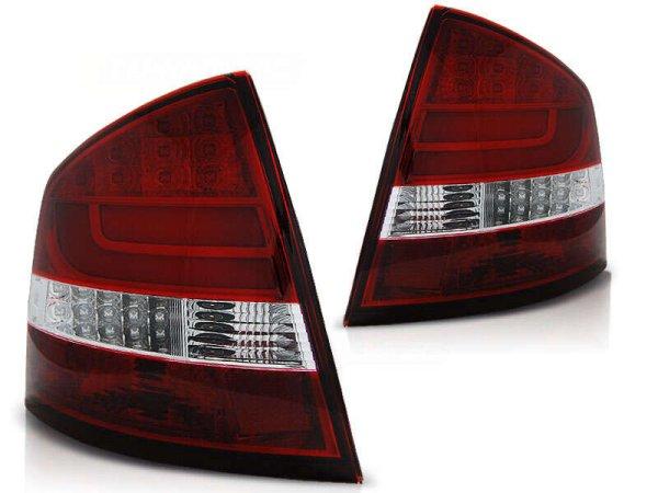 Skoda Octavia Ii Sedan 03.04-Piros Fehér Led Bar Hátsó Lámpa