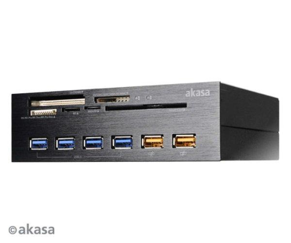 Akasa AK-HC-07BK 5.25 USB 3.0 InterConnect EX 6 Port w/ Fast Charging + 5 Port
fekete kártyaolvasó