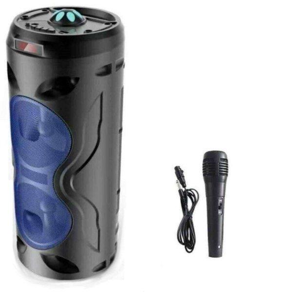 Hordozható Bluetooth Hangszóró Karaoke Mikrofonnal HSD-2503BT Kék