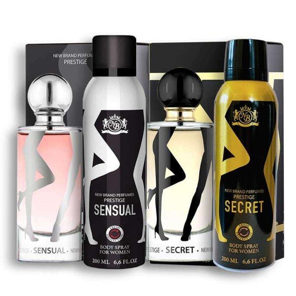  New Brand Secret és Sensual 2x100ml EDP és 2x200ml dezodor