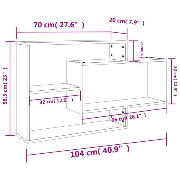 vidaXL 800328  Wall Shelves Concrete Grey 104x20x58,5 cm Chipboard