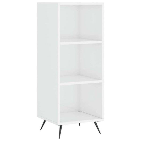 Magasfényű fehér műfa polcos szekrény 34,5 x 32,5 x 90 cm