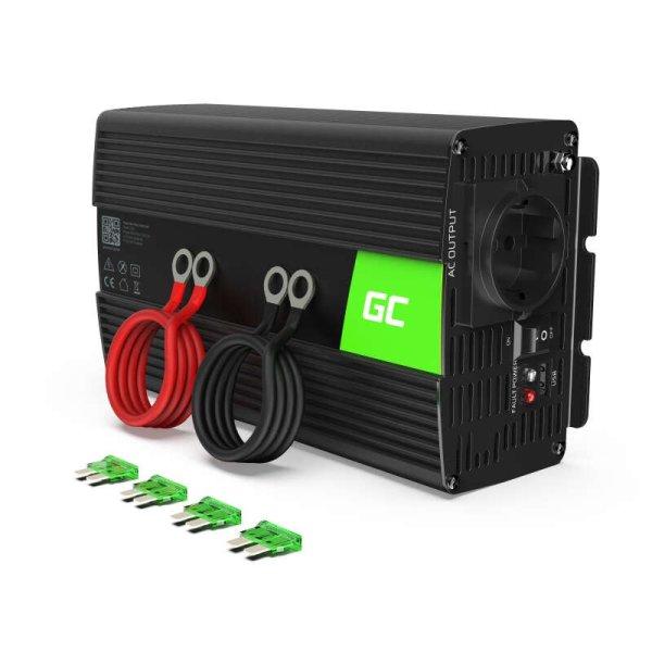 Green Cell INV08 áramátalakító és inverter Szabadtéri 1000 W Fekete