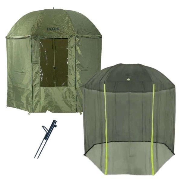 Jaxon umbrella shelter 250cm horgász ernyő szúnyoghálóval