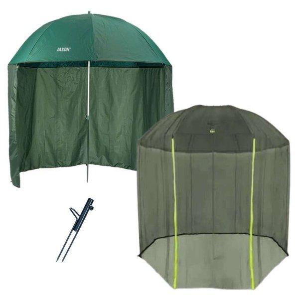 Jaxon umbrella with cover 250cm horgász ernyő szúnyoghálóval