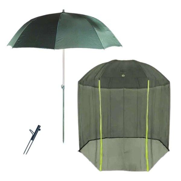 Jaxon umbrella 250cm horgász ernyő szúnyoghálóval