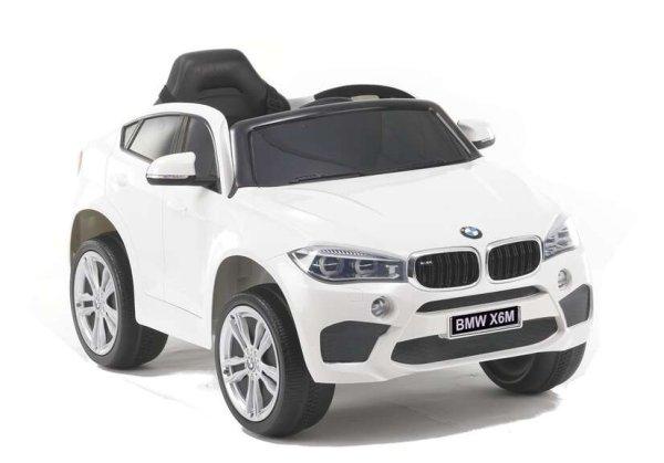 BMW X6M  fehér 12V Egyszemélyes Elektromos kisautó 2,4 GHz távirányító,
Nyitható ajtók, Bőr hatású ülés, EVA kerekek, 2076