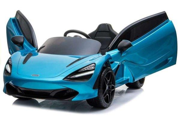 McLaren 720S lakk kék 12V Elektromos kisautó 2.4GHz szülői
távirányítóval, nyitható ajtóval, EVA kerekekkel 4341
