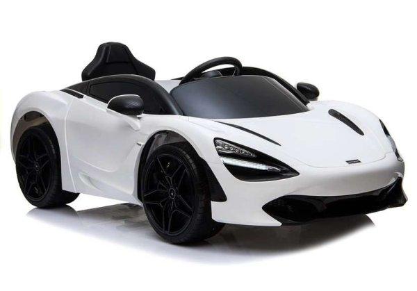McLaren 720S fehér 12V Elektromos kisautó 2.4GHz szülői távirányítóval,
nyitható ajtóval, EVA kerekekkel 4337
