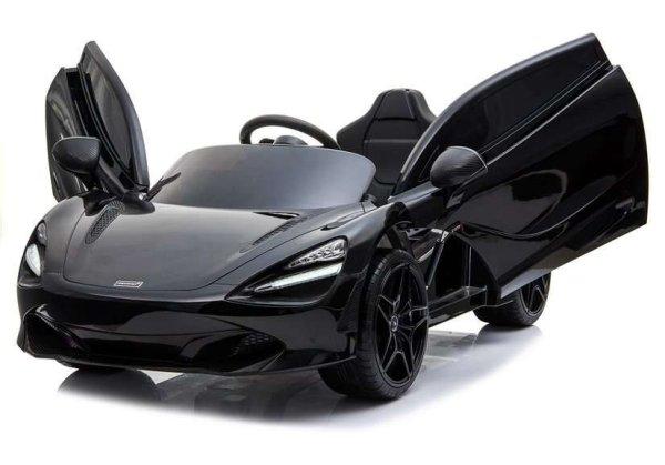 McLaren 720S  fekete 12V Elektromos kisautó 2.4GHz szülői távirányítóval,
nyitható ajtóval, EVA kerekekkel4336